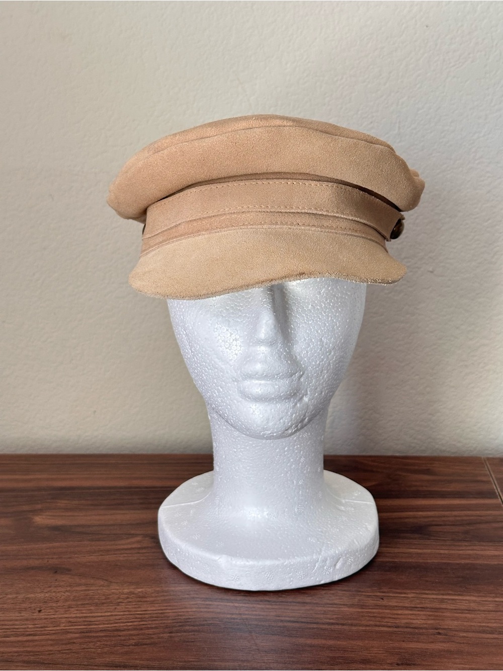 Lack Of Color Tan Suede LOLA Baker Boy Cap